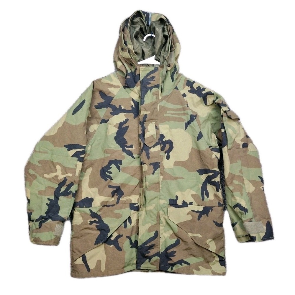 Woodland Camo Hooded Parka Small Reg TRU-SPEC H2O Proof ECWCS